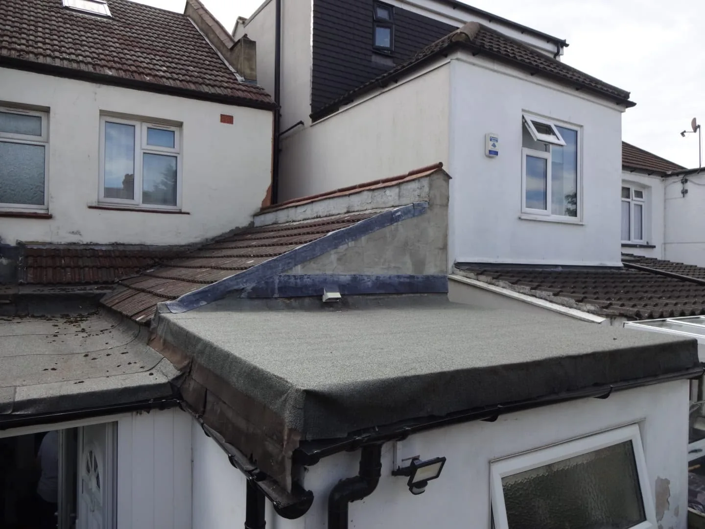 Waterproofing repair at a roof detail